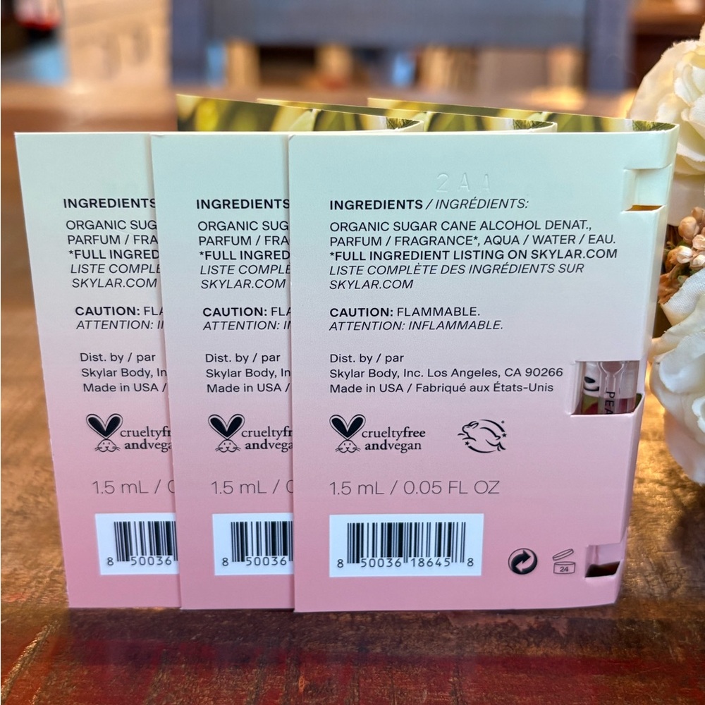 NEW Skylar PEACH 🍑 FIELDS Fragrance SPRAY Sample TRIO! - Picture 5 of 5